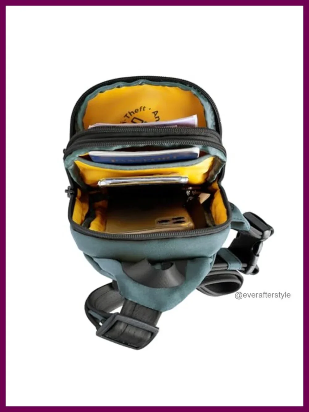 Anti-Theft Travelon Voyages Compact Sling Bag RFID Blocking Adjustable Strap